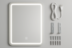 Espelho Banheiro LED 60x80cm - Iluminação Touch Moderno