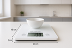 Balança Digital de Cozinha Vidro Temperado LCD 5kg
