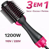BellaDry Pro Max — Escova Secadora, Alisadora e Modeladora 3 em 1